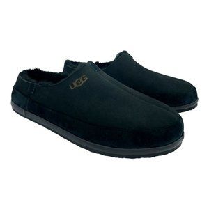 NIB UGG MEN'S‎ PARKDALE SLIP ON SUEDE SHEARLING LINED CLOG SLIPPERS BLACK